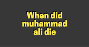 When did muhammad ali die