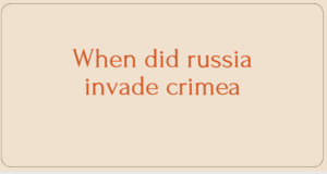 When did russia invade crimea